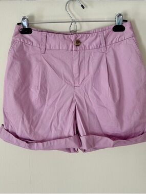 Women's Lavender Roll-Hem Shorts